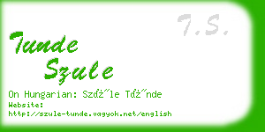 tunde szule business card